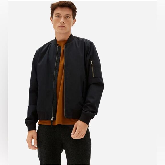 Everlane black Bomber Jacket uniform NWT -small - Picture 1 of 10